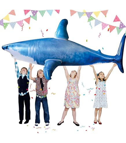 Amazon.com: Leyndo 6 Pieces 23.6 Inch Summer Inflatable Shark Pool